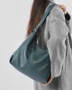 Genuine leather large-capacity stylish new Korean-style trendy solid color casual commuter shoulder tote bag