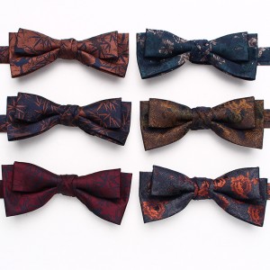 Lei'er men's floral casual bow ties, fashionable new paisley flower bow ties, personalized bow tie manufacturers for men and women