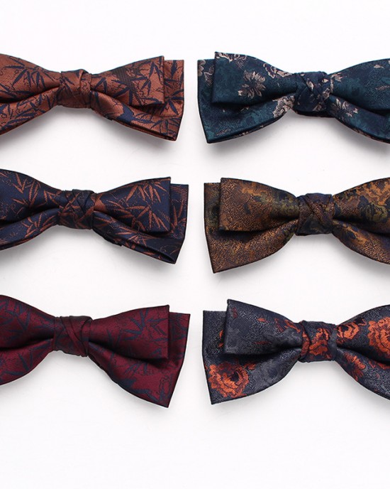 Lei'er men's floral casual bow ties, fashionable new paisley flower bow ties, personalized bow tie manufacturers for men and women