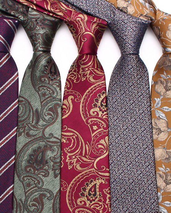 Lei'er fashionable ties for men and women, British Korean-style casual striped ties, 8cm striped paisley ties, in stock.