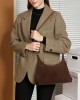 Frosted cowhide underarm tote bag, 2025 new high-quality, large-capacity commuter genuine leather shoulder bag