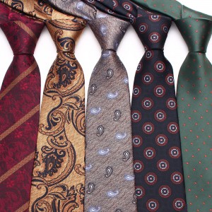 Lei'er fashionable ties for men and women, British Korean-style casual striped ties, 8cm striped paisley ties, in stock.