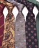 Lei'er fashionable ties for men and women, British Korean-style casual striped ties, 8cm striped paisley ties, in stock.