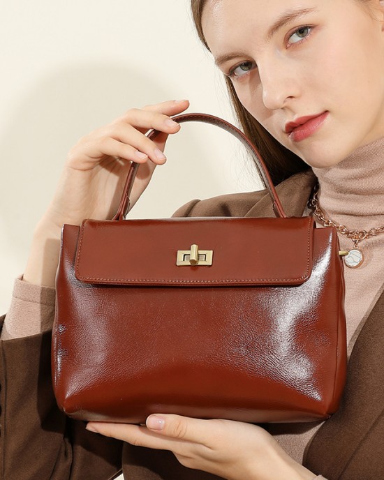 Genuine Leather Crossbody Bag for Women, 2025 Spring/Summer New Style, High-Quality Shoulder Bag, Fashionable and Versatile Commuter Handbag