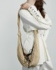 New runway woven women's bag, stylish and versatile, contrasting color, fishing net and horn net bag