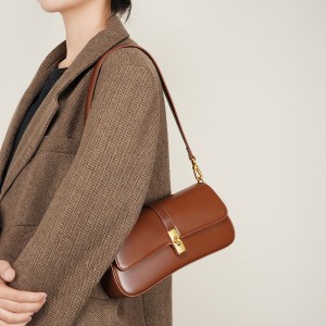 High-quality cowhide, niche baguette bags, luxury feel, crossbody bags, 2025 new versatile shoulder and crossbody bags.