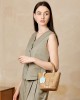 Niche handmade genuine leather woven basket bag for women, 2025 new style, versatile and fashionable commuter cowhide shoulder crossbody bag
