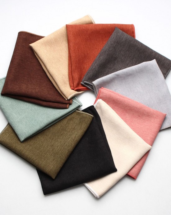 Men's solid-color suit pocket squares Shirt pocket squares, small handkerchiefs for formal dresses and wedding photography.