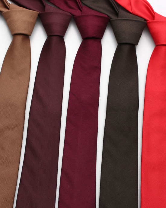 New 6cm formal business men's ties, professional groom's solid color hand-tied ties for weddings, suit accessories