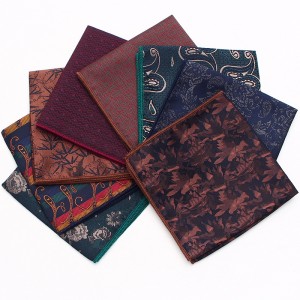 Leier men's business suit pocket squares, patterned wedding handkerchiefs, and small square handkerchiefs for banquets and suit accessories.