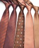 2025 new brown ties, men's business and fashionable polyester hand-tied ties, manufacturers in stock and wholesale, multiple colors available