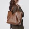 2025 autumn minimalist Korean-style genuine leather tote bag, large-capacity shoulder bag, underarm handbag, cowhide.