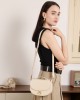 Niche design commuter handbag, luxurious genuine leather crossbody bucket bag, single shoulder bag for women, ins-style bucket bag