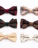 Lei'er patterned bow tie in stock, men's bow tie in multiple colors, wedding groom bow tie, bow tie with flower, wholesale.