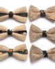 New summer cotton and linen bow ties, personalized linen jacquard patchwork bow ties, fashionable bow ties, ready for wholesale.