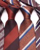 Lei'er new brown tie, 8cm men's business fashion polyester hand-tied tie in multiple colors.