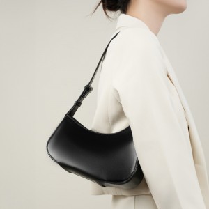 Niche Genuine Leather Design Kendall Jenner's Half Moon Bag, 2025 New Minimalist Single Shoulder Underarm Handbag