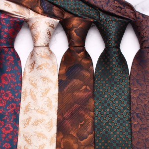 Lei'er men's 8cm business formal polyester tie, floral tie. Men's wedding casual ties in stock