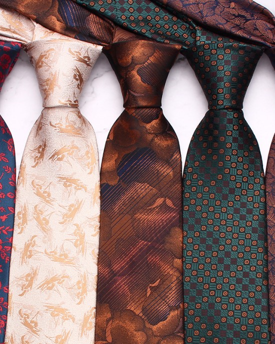 Lei'er men's 8cm business formal polyester tie, floral tie. Men's wedding casual ties in stock