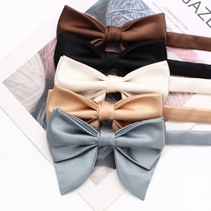 Men's bow tie tuxedos, large horn bow ties, solid color, male groomsmen's pointed bow ties, banquet performance bow ties