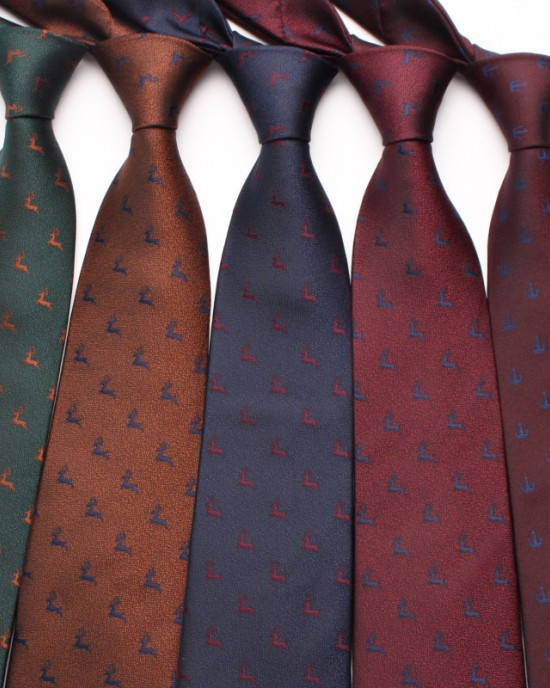 New Retro Small Checkered Diagonal Striped Men's Ties, Polyester Silk Yarn-Dyed Cut-Out Hand-Tied Ties, Wholesale & In Stock