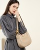 2025 new style genuine leather women's bag, simple cowhide large-capacity cylindrical shoulder bag, solid color, niche casual tote bag