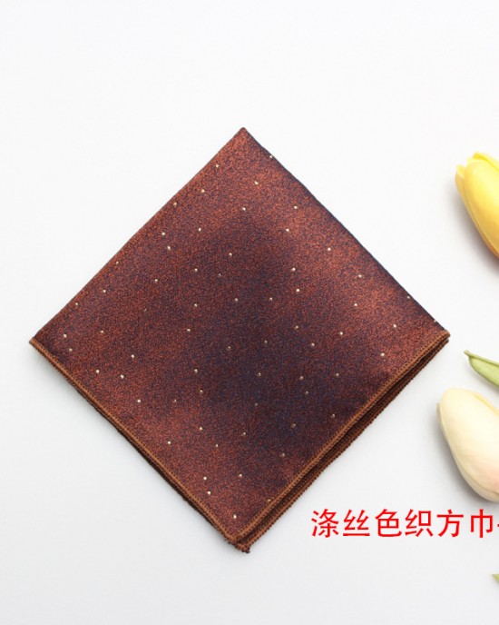 2025 new yarn-dyed polyester square handkerchiefs for men's formal suits, pocket squares, and casual British neckbands, available from manufacturers