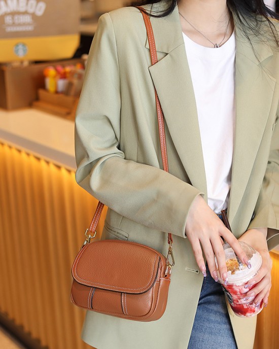 Genius Leather Mini Bag, 2025 New Fashion, Versatile Handbag, Women's Single Shoulder Crossbody Small Bag