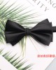2025 Spring/Summer new solid-color black men's groom and groomsmen wedding bow ties, factory-in-stock wholesale.