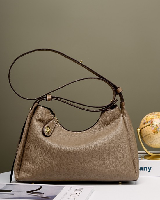 Premium genuine leather women's bag, new 2025 new crossbody shoulder bag, fashionable and stylish underarm bag.