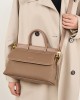 2025 new style top-grain cowhide bags for women, genuine leather messenger bags, large-capacity commuter briefcases