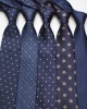 Men's 8cm business formal polyester ties, blue series men's ties, men's wedding casual ties, wholesale