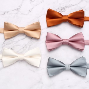 In stock solid-color bow ties for men, grooms, wedding suits, and photoshoots. Fashionable Korean-style bow tie accessories wholesale.