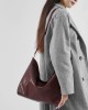 2025 new cowhide women's shoulder bag, large capacity, Hobo spring and summer versatile genuine leather large bag.