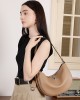 Spring fashionable cowhide bag for women, luxury underarm commuter bag, 2025 new style everyday shoulder crossbody baguette bag for women