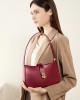 New genuine leather women's bag, niche bridal bag, youthful red, high-quality underarm bag, daily shoulder bag