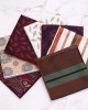 Leier's business suit pocket squares, patterned wedding handkerchiefs, small party squares, and suit accessories.