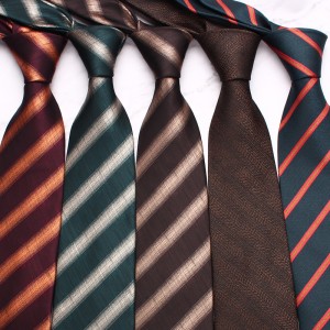 New 8cm hand-tied tie, men's business retro polyester paisley diagonal striped suit accessory tie wholesale