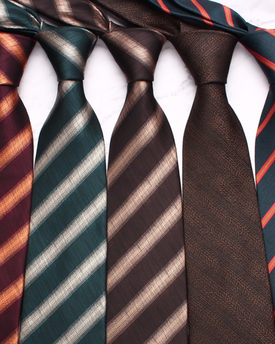 New 8cm hand-tied tie, men's business retro polyester paisley diagonal striped suit accessory tie wholesale