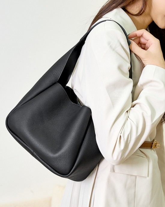 2022 Spring/Summer New Leather Top Grain Cowhide Women's Bags - Shoulder Carry, Crossbody, Trendy Large Capacity Women's Versatile Shoulder Bag