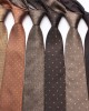 New brown series striped floral patterned men's retro business and fashionable polyester hand-tied ties, wholesale.