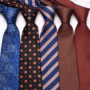 Lei'er new business series 8cm polyester jacquard tie for business suits, bulk tie in stock