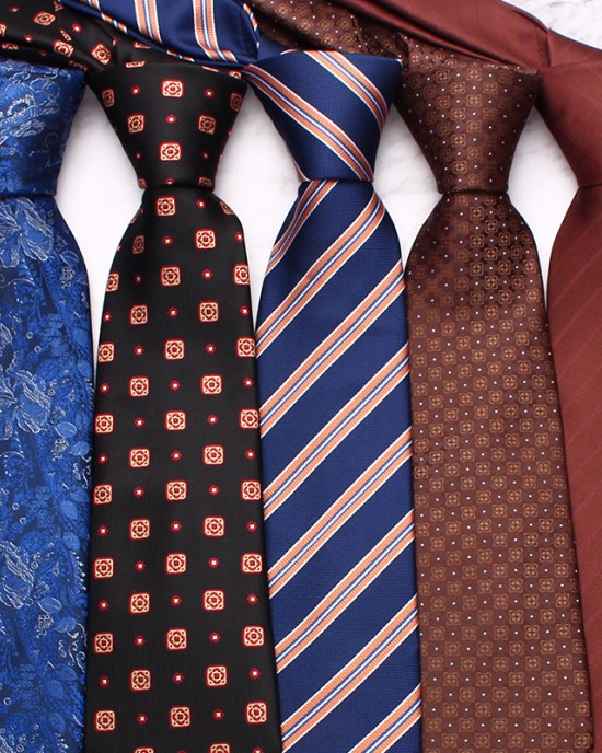 Lei'er new business series 8cm polyester jacquard tie for business suits, bulk tie in stock