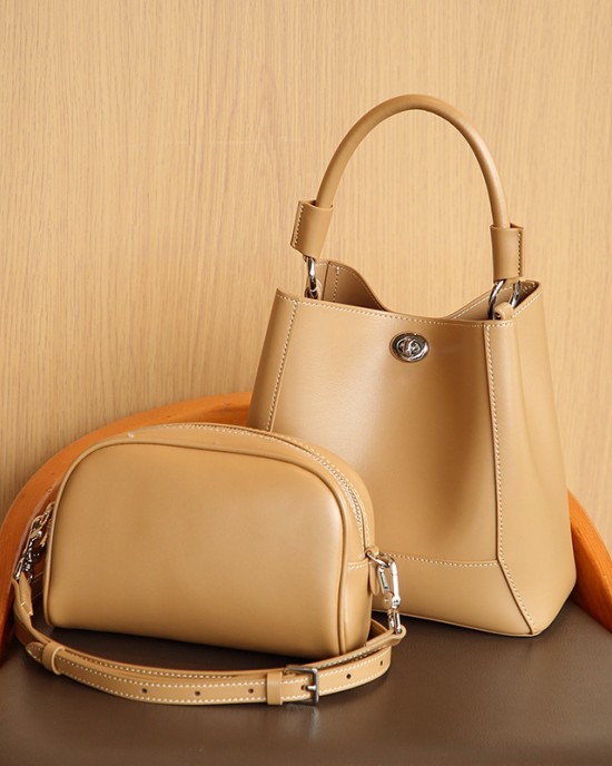 Women's handbags, 2025 new versatile genuine leather women's handbags, luxury small shoulder and crossbody saddle bag