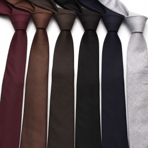 New 6cm formal business men's ties, professional groom's solid color hand-tied ties for weddings, suit accessories