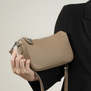 2025 new style genuine leather women's bags, soft cowhide swinger fashion single-shoulder crossbody bags, mahjong underarm bags