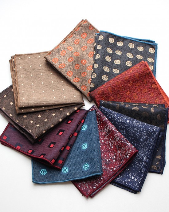 Men's formal business suit pocket square, patterned chest scarf, handkerchief, banquet small handkerchief, suit accessories, wholesaler