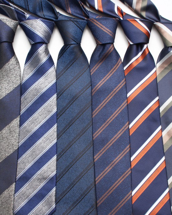 Men's 8cm business formal polyester ties, blue series men's ties, men's wedding casual ties, wholesale