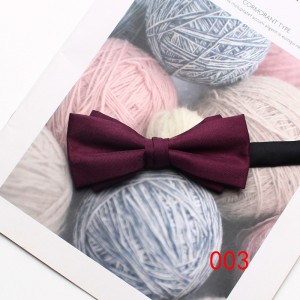 Lei'er men's silk groom's tie for wedding dress photography, Chinese-style personalized bow ties, fashionable burgundy bow ties in stock.