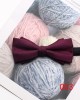 Lei'er men's silk groom's tie for wedding dress photography, Chinese-style personalized bow ties, fashionable burgundy bow ties in stock.